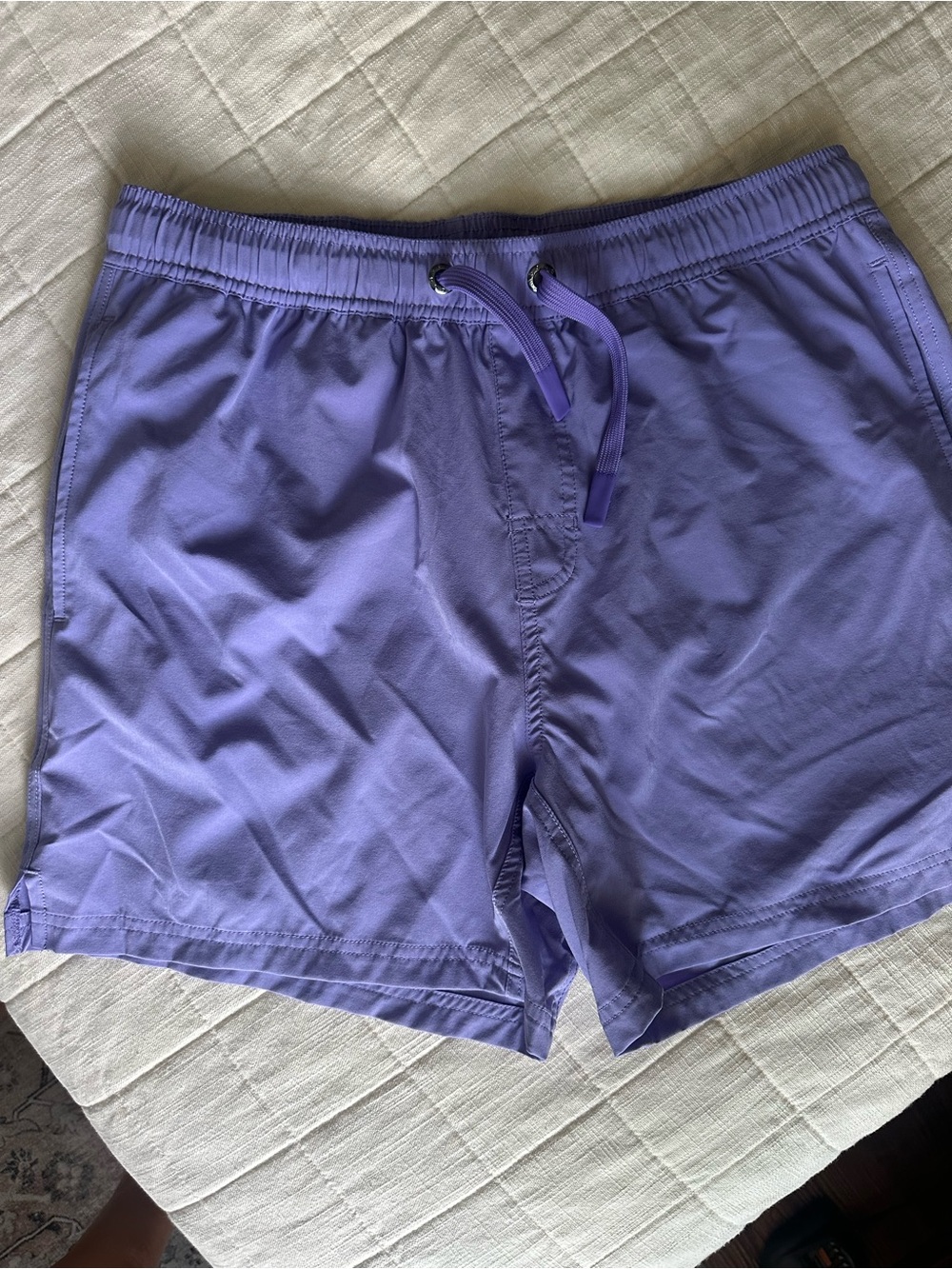 Women's Athletic Shorts — Lavender Quick-Dry Drawstring